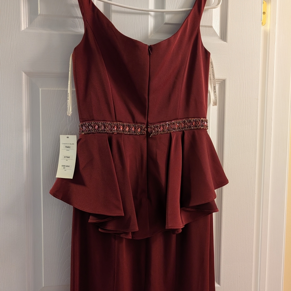 Elegant Burgundy Sleeveless Dress